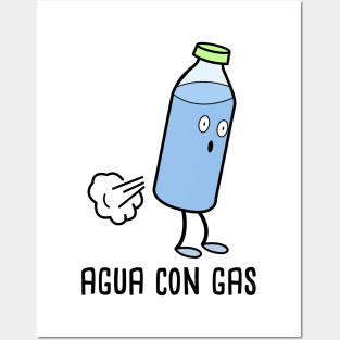 Agua con Gas Spanish - Puns Posters and Art